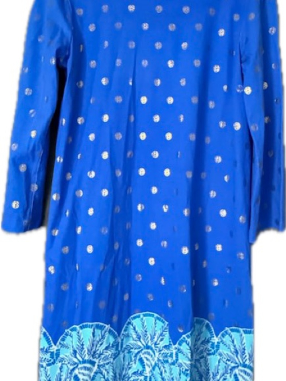 Lilly Pulitzer Royal Blue Midi Dress with Aqua Border